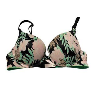 PINK Victoria’s Secret Women’s Leopard Floral Wear Everywhere Push Up Bra 32C